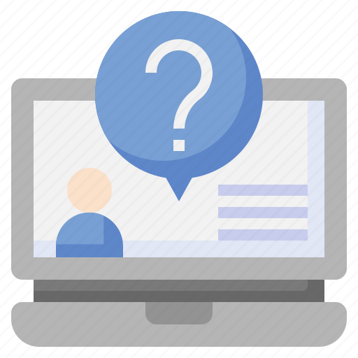 Laptop, question, mark, customer, service icon - Download on Iconfinder