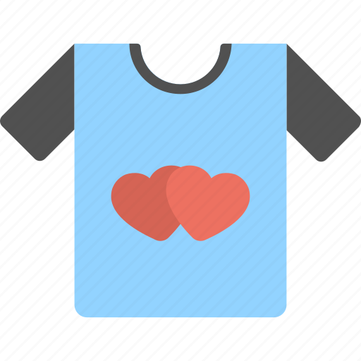 Fashion and love, love inspirations, tee-shirt, together forever, two hearts icon - Download on Iconfinder