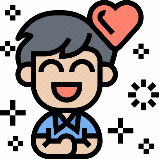 Delight, smiling, man, happiness, cheerfulness icon - Download on Iconfinder