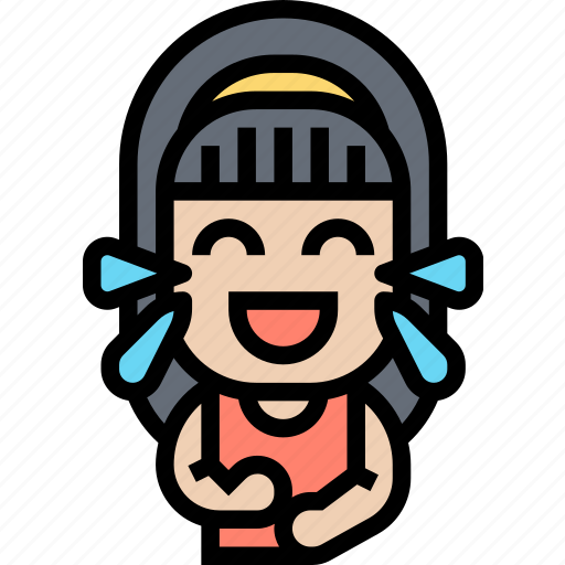 Cheerful, pretty, laugh, happiness, smile icon - Download on Iconfinder