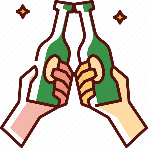 Cheers, drink, party, celebration, alcohol, beverage, friends icon - Download on Iconfinder