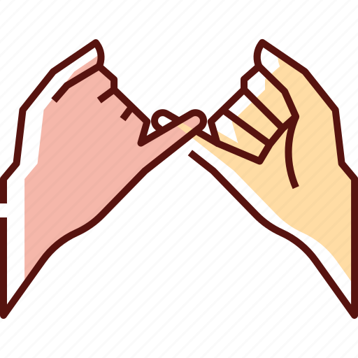 Promise, pinky promise, hand, gesture, swear, hand in hand, sign icon - Download on Iconfinder