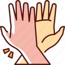 high five, gesture, hand gesture, hand sign, sign, hand, finger