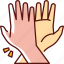 high five, gesture, hand gesture, hand sign, sign, hand, finger 