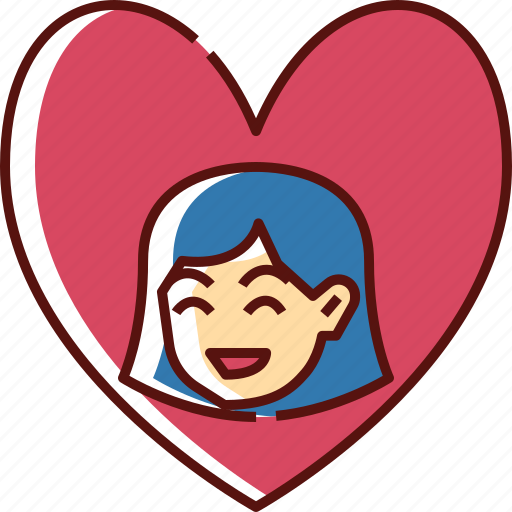 Love, heart, valentine, happy, woman, romance, friendship icon - Download on Iconfinder