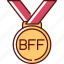 badge, award, medal, achievement, friendship, bff, friends 
