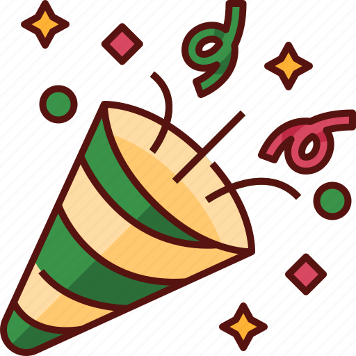Party, celebration, decoration, festival, food, confetti, party popper icon - Download on Iconfinder