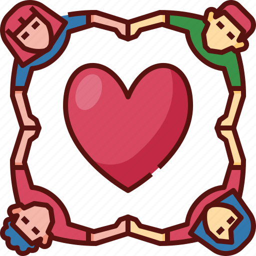 Friends, people, happy, young, friendship, fun, heart icon - Download on Iconfinder