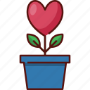 love, heart, valentine, romance, romantic, grow, plant