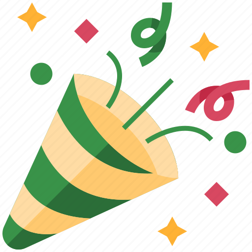 Party, celebration, decoration, festival, food, confetti, party popper icon - Download on Iconfinder