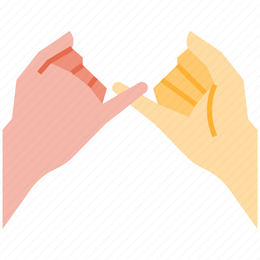 Pinky promise, hand, gesture, swear, hand in hand, sign, promise icon - Download on Iconfinder
