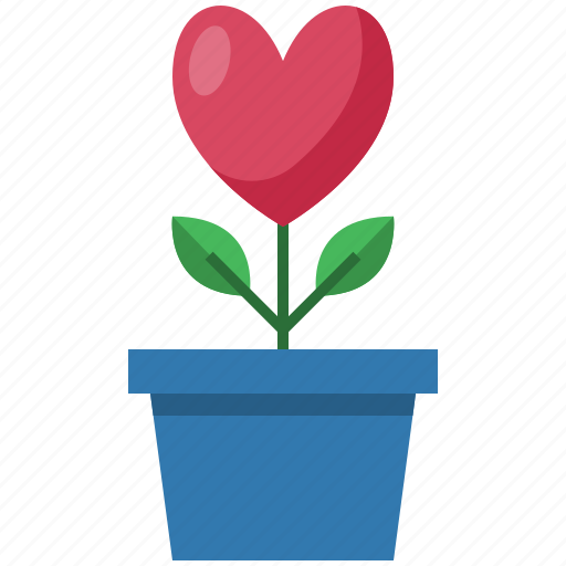 Love, heart, valentine, romance, romantic, grow, plant icon - Download on Iconfinder
