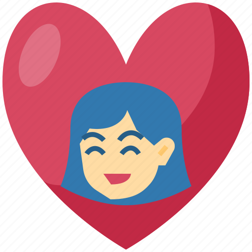 Love, heart, valentine, happy, woman, romance, friendship icon - Download on Iconfinder