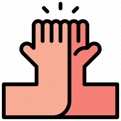 High, five, friendship, hand, unity, friend, greeting icon - Download on Iconfinder