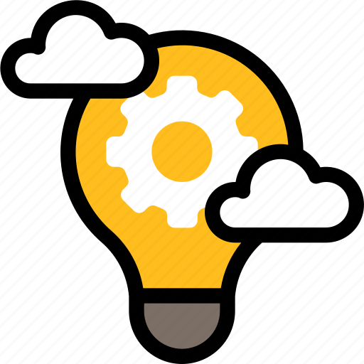 Graphic design, brainstorm, brainstorming, idea, creativity, lightbulb, cloud icon - Download on Iconfinder