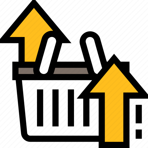 Marketing growth, business, finance, basket, cart, shopping, up icon - Download on Iconfinder