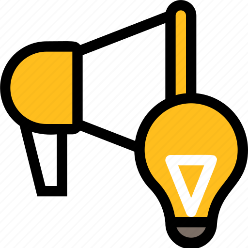 Marketing growth, business, finance, marketing idea, creativity, megaphone, lightbulb icon - Download on Iconfinder