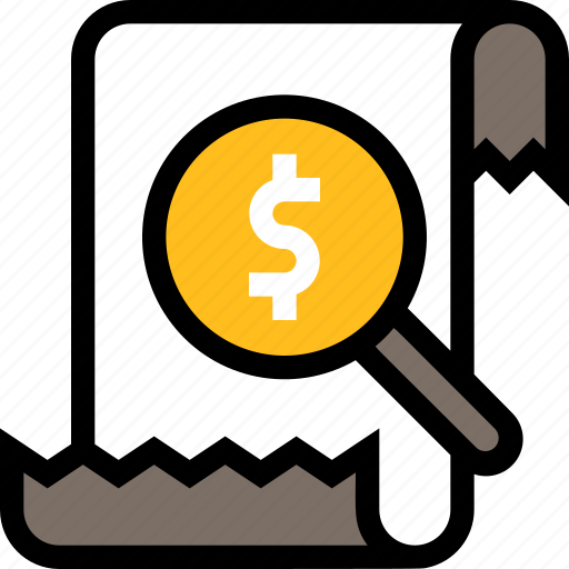 Payment, finance, business, analytic, search, money, document icon - Download on Iconfinder