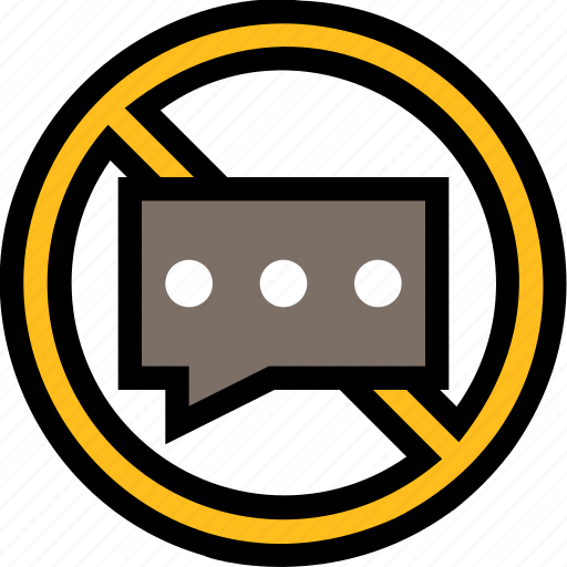 Productivity, business, management, no talk, comment, forbidden, message icon - Download on Iconfinder