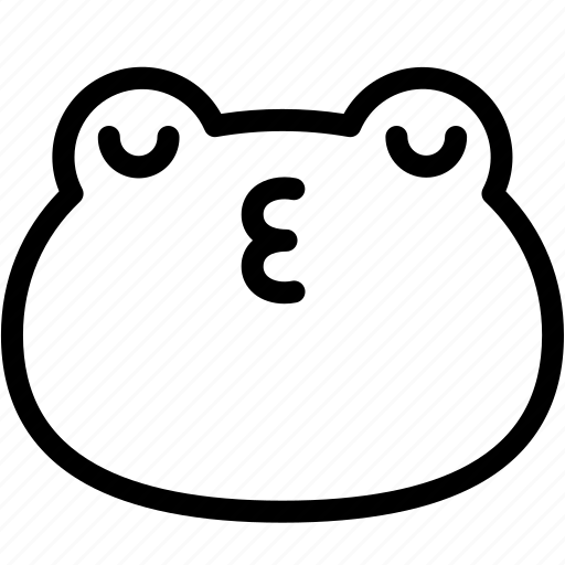 Emoji, emotion, expression, face, feeling, frog, kiss icon - Download on Iconfinder