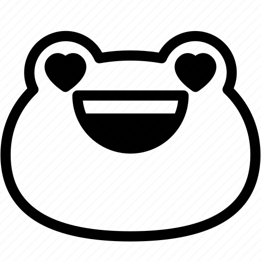 Emoji, emotion, expression, face, feeling, frog, love icon - Download on Iconfinder