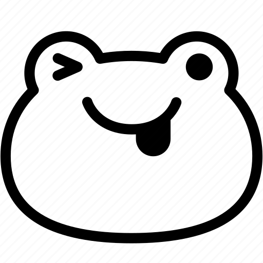 Emoji, emotion, expression, face, feeling, frog, naughty icon - Download on Iconfinder