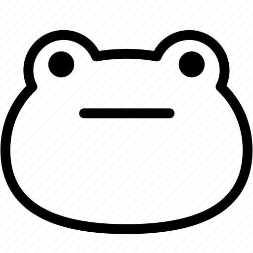 Emoji, emotion, expression, face, feeling, frog, neutral icon - Download on Iconfinder