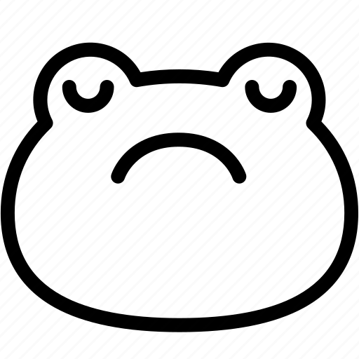 Emoji, emotion, expression, face, feeling, frog, sad icon - Download on Iconfinder