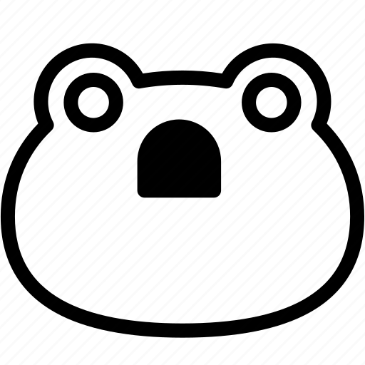Emoji, emotion, expression, face, feeling, frog, shocked icon - Download on Iconfinder