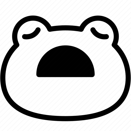 Emoji, emotion, expression, face, feeling, frog, tried icon - Download on Iconfinder