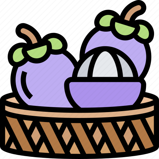 Mangosteen, fruit, diet, juicy, tropical icon - Download on Iconfinder