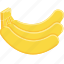 banana, fruit, sweet, healthy, fresh, yellow, fruits, food 