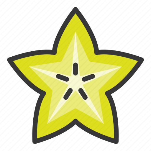 Carambola, food, fruit, healthy, starfruit, vitamin icon - Download on Iconfinder