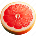 grapefruit, fruit, sweet, emoticon, emoji, emotion 