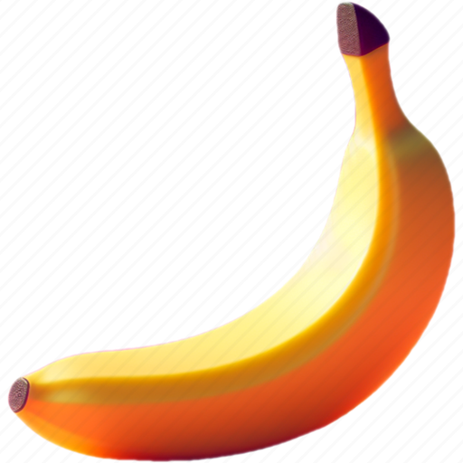 Banana, fruit, sweet, organic, food, vegetable, yellow 3D illustration - Download on Iconfinder