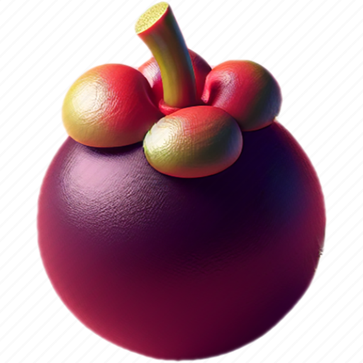 Mangosteen, fruit, sweet, organic, food, vegetable, fruits 3D illustration - Download on Iconfinder