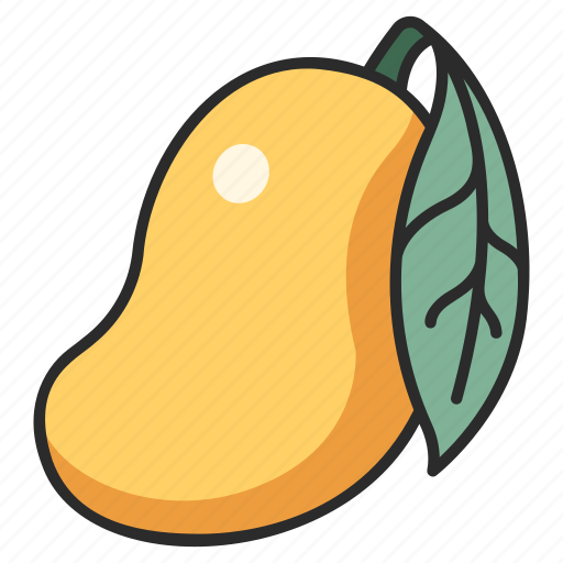 Leaf, vegan, food, mango, fruit, juicy icon - Download on Iconfinder