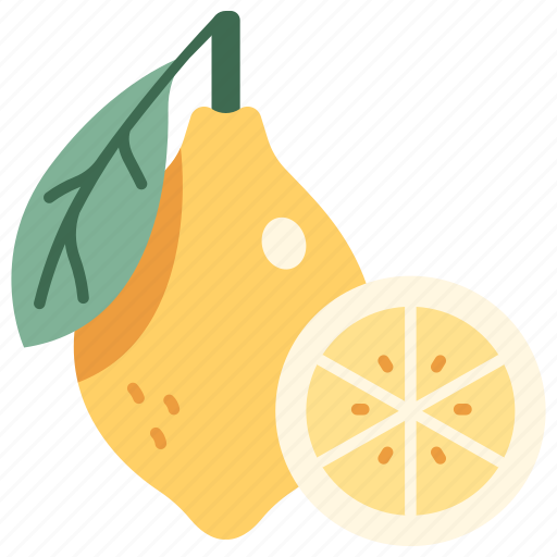 Fresh, healthy, slice, juicy, fruit, lemon icon - Download on Iconfinder