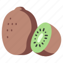kiwi, kiwifruit, organic, fruit, half 