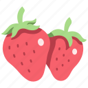 strawberry, berry, organic, fruit, juicy
