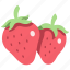 strawberry, berry, organic, fruit, juicy 