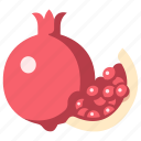 pomegranate, healthy, juicy, fruit, vegan, food