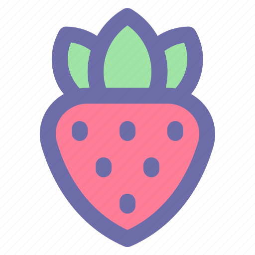 Strawberry, fruit, fresh, vegetarian, nutrition icon - Download on Iconfinder