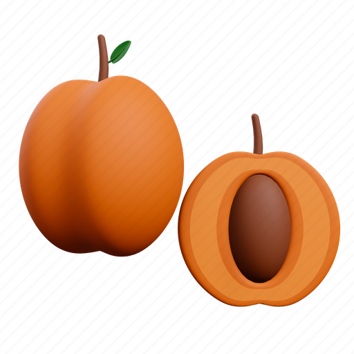 Appricot 3D illustration - Download on Iconfinder