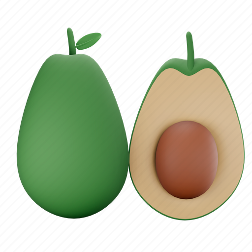 Avocado 3D illustration - Download on Iconfinder