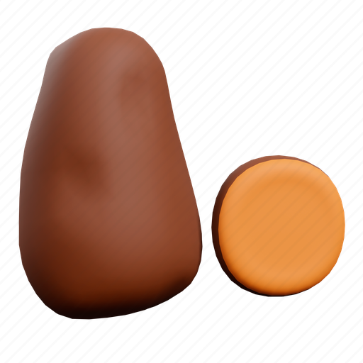 Sweet, potato 3D illustration - Download on Iconfinder