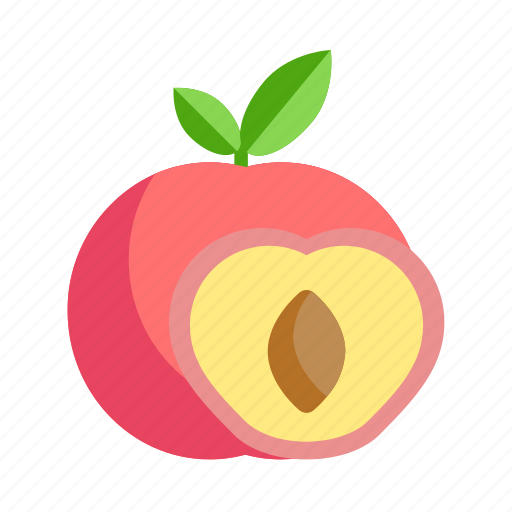 Peach, apricot, fruit, nectarine, food, slice icon - Download on Iconfinder