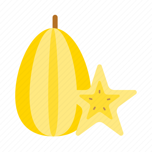 Starfruit, star, fruit, tropical, exotic, food, slice icon - Download on Iconfinder