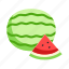 watermelon, fruit, exotic, tropical, slice, food 