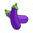 eggplant, veggie, vegetable, aubergine, food